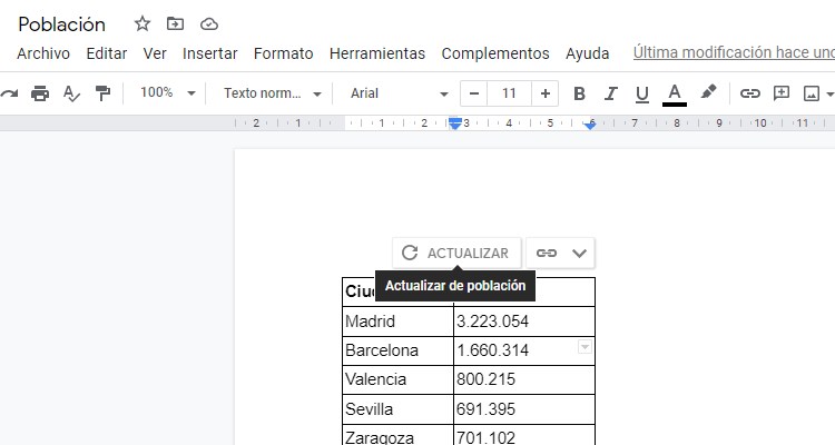 Cómo insertar hojas de cálculo de Google Sheet en Google Docs