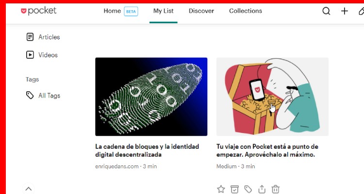 Pocket, una aplicación para guardarlo todo